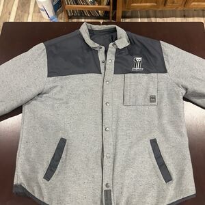 Harley-Davidson Reversible Shirt Jacket Men’s Slim 2XL Gray Black Skull Snap